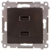 Simon 54 Ładowarka 2Xusb 2.1A 5V/Dc Antracyt Dc2usb.01/48