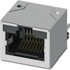 Panel socket, RJ45, 8 pole, 8P8C, solder connection, through hole, 1337238