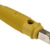Adapter z wtykiem bananowym Męski Połączenie lutowane typ Wtyk bananowy Żółty 30A Hirschmann Test & Measurement rozmiar