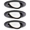 Paulmann 94471 LED Recessed Light Set 18W Monochrome Black Matt 3-Piece