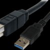 USB3SAB3MBK USB 3.0 Cable, A Male to B Male, 1 m