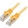 Patch cord S/FTP, Cat 6a, RJ45 wtyk z obu stron, linka, Cu, 1m PP6A-LSZHCU-Y-1M