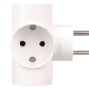 Rozgałęźnik wtyczkowy 3-gniazda b/u biały D.3804