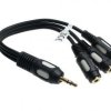 Przejście rozdzielacz Jack wtyk 3,5mm st - 3x jack gniazdo 3,5mm st