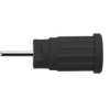 Gniazdo bananowe Żeński Wtyczka PC typ Gniazdo bananowe Czarny 24A Schutzinger rozmiar 4 mm