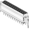 Weidmüller D-SUB F6.3 T25VU 3.2B4 TY BK 2701740000 Złącze żeńskie D-Sub 0 °, 180 ° Ilość styków: 25 lutowane 50 szt.