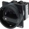 Main switch, rotary actuator, 2 pole, 20 A, (W x H x D) 65 x 74 x 101 mm, flush mounting, 093451