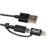 Value 8Pin+Microb To Usb Chargeisync Cbl, 1.0M Czarny
