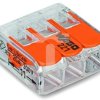 Szybkozłączka 3x 0,2-4,0mm2 uniwersalna (na drut / na linkę) 450V/32A ORYGINALNA woreczek 10szt. 221-413