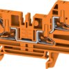 Through terminal block, push-in connection, 2.5 mm², 24 A, 8 kV, orange, 2847370000