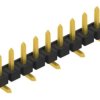 Pin header, 9 pole, pitch 2.54 mm, angled, black, 10059022