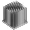 Pin heatsink, (L x W x H) 50 x 50 x 50 mm, 4.05 to 0.25 K/W, natural aluminum, ICK S 50 X 50 X 50