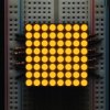 8x8 Ultra Bright Yellow-Orange LED Matrix (KWM-30881CUYB) (Small 1.2