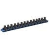 Sealey SR1414 Socket Retaining Rail with 14 Clips Aluminium 1/4"Sq Drive