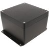 Hammond 1550Z139FBK Thick Wall Flanged Die Cast Enclosure, 160 x 160 x 102 Black