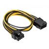 Adapter z kablem Akyga AK-CA-82 PCI-E 6+2 pin (m) / PCI-E 8 pin (m) 40cm
