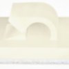 Clamp, max. bundle Ø 5 mm, PA, natural, self-adhesive, (L x W x H) 19.05 x 19 x 6 mm, 151-14059