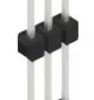 Pin header, 3 pole, pitch 2.54 mm, straight, black, 10139518