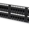 Patch panel, LSA, (W x H x D) 482 x 44 x 109 mm, black, DN-91648U