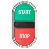 Przycisk sterowniczy dwuklawiszowy kryty z samoczynnym powrotem zielony/czerwony bez adaptera START-STOP LPCB7133