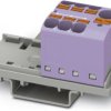 Distribution block, push-in connection, 0.2-6.0 mm², 7 pole, 32 A, 6 kV, purple, 3273608