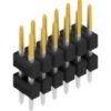 Pin header, 12 pole, pitch 2.54 mm, straight, black, 10131527