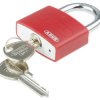 Kłódka bezpieczeństwa średnica szekli: 6.5mm ABUS z kluczem W budynkach, na zewnątrz aluminiowo-stalowa Czerwony