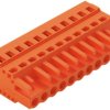 Socket header, 11 pole, pitch 5.08 mm, angled, orange, 231-311/026-000