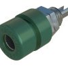 Gniazdo bananowe Żeński Połączenie lutowane typ Gniazdo bananowe Zielony 32A Hirschmann Test & Measurement rozmiar 4 mm