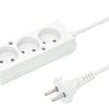 Przedłużacz sieciowy 3 gnizadowy 2x1mm2 10A 2300W 3m