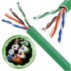 Kabel sieciowy U/UTP kat.5e skrętka 4x2x0,51mm wewnętrzny Eca bezhalogenowy LSOH zielony Corning