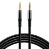 Kabel przewód silikonowy audio AUX wtyk - wtyk mini jack 3.5 mm stereo 150cm everActive CBS-1.5JB czarny