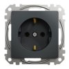SEDNA DESIGN & ELEMENTS Gniazdo pojedyncze z uziemieniem schuko czarny antracyt SDD114025 SCHNEIDER ELECTRIC