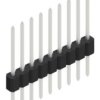 Pin header, 9 pole, pitch 1.27 mm, straight, black, 10059411