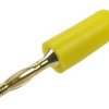 Wtyk bananowy; 2mm; 25.203.3; żółty; 26,5mm; lutowany; 10A; 60V; mosiądz złocony; PE; Amass; RoHS