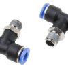 Złączka pneumatyczna Wciskane 6 mm Wciskane 6 mm RS PRO Adapter gwintowany teowy R 1/8 męskie