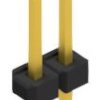 Pin header, 2 pole, pitch 2.54 mm, straight, black, 10058335
