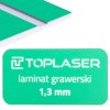 Laminat grawerski 1,3mm zielono/biały 802 formatka 300x200mm 30x20cm do obróbki laserowej