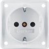 Integro Flow Gniazdo schuko z podwyższoną ochroną styków biały 941952502 HAGER