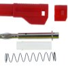 Wtyk banan 4mm prosty bezpieczny czerwony Amass 25.450.1