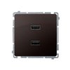 SIMON BASIC Ładowarka 2 x USB (moduł) 2.1 A 5V DC 230V czekoladowy BMC2USB.01/47 KONTAKT SIMON