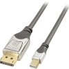 Kabel DisplayPort LINDY LINDY 0,5m Mini DP- DP Kabel Cromo Line 36310, Mini DisplayPort do DisplayPort, 0.50 m