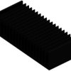 Extruded heatsink, (L x W x H) 100 x 235 x 60 mm, 0.78 to 0.25 K/W, black anodized, 10021605