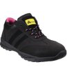 Trainer Shoe Ladies Black Steel Toe Cap