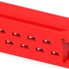 Pin header, 10 pole, pitch 1.27 mm, straight, red, 8-215083-0
