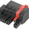 Weidmüller 2628530000 Obudowa złącza pin żeńskiego na kabel BVF 7.62HP/04/180MSF2 BCF/08R SN BK BX, piny: 4, 35 A, 25 sz