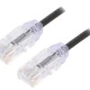 UTP28X0.5MBL Patch cord TX6A-28™,U/UTP 6a drut Cu LSZH czarny 0,5m 28AWG