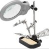 UM265.11 Uchwyt do płytek - tzw. trzecia ręka z lupa: lupa, uchwyty, podstawka pod lutownicę
