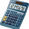 Casio MS-80E Kalkulator stołowy niebieski Wyświetlacz: 8 energią słoneczną (D x S) 101 mm x 149 mm