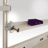 Manuflex LZ8303.7035 ESD Odchylany wspornik do przechowywania 1500 x 350 mm (1339x345) do montażu ALU, kształt RAL7035,